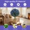 Purple - Green Artificial Lavender Topiary Ball Trees with Ground Spikes Set of 2